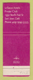 Matchbook Cover - Jabber Wocky LeBaron Hotels Private Club San Jose CA