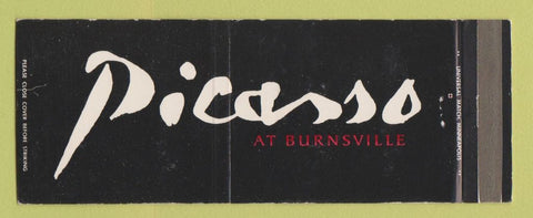 Matchbook Cover - Picasso at Burnsville Minneapolis MN WEAR