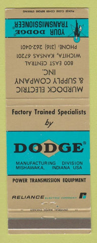 Matchbook Cover - Dodge Transmissions Wichita KS