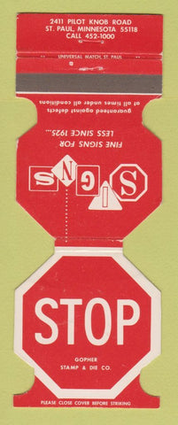 Matchbook Cover - Gopher Stanp and Die St Paul MN