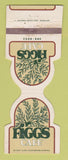 Matchbook Cover - Figgs Cafe Rockford IL WORN