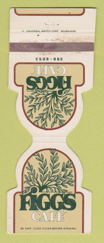 Matchbook Cover - Figgs Cafe Rockford IL WORN