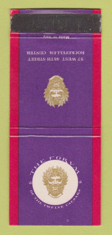 Matchbook Cover - Forum of Twelve Caesars New York City Rockefeller Center WEAR