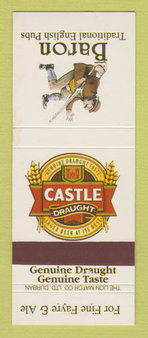 Matchbook Cover - Castle Draught Beer Baron Pubs