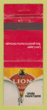 Matchbook Cover - Lion Lager Beer South Africa WEAR #2