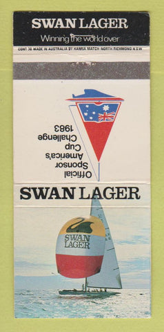 Matchbook Cover - Swan Lager Beer 1983 America's Cup