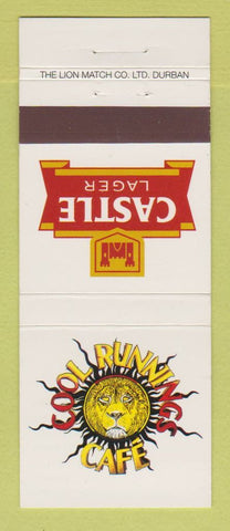 Matchbook Cover - Castle Lager Beer South Africa Cool Runnings Cafe