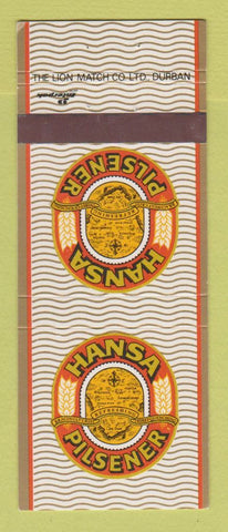 Matchbook Cover - Hansa Pilsener Beer South Africa