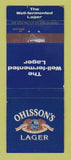 Matchbook Cover - Ohlsson's Lager Beer South Africa WEAR
