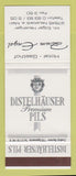 Matchbook Cover - Hotel Gasthof Zum Engel Distelhauser Pils Beer