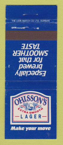 Matchbook Cover - Ohlsson's Lager Beer South Africa