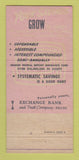 Matchbook Cover - Exchange Bank and Trust Dallas TX 30 Strike