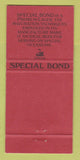 Matchbook Cover - Swan Special Bond Beer Australia WEAR
