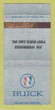 Matchbook Cover - Jim Widenhouse Pointiac Buick GMC WORN 30 Strike