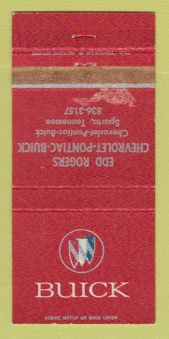 Matchbook Cover - Edd Rogers Chevrolet Pontiac Buick Sparta TN POOR 30 Strike