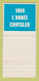 Matchbook Cover - Chrysler Canada Sport Truck Fargo 1969 30 Strike