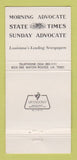 Matchbook Cover - State Times Baton Rouge LA Newspaper LSU Football 30 Strike