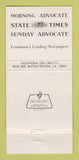 Matchbook Cover - State Times Baton Rouge LA Newspaper Gas Plant 30 Strike