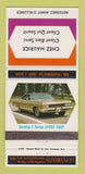 Matchbook Cover - 1969 Plymouth Chez Maurice 30 Strike