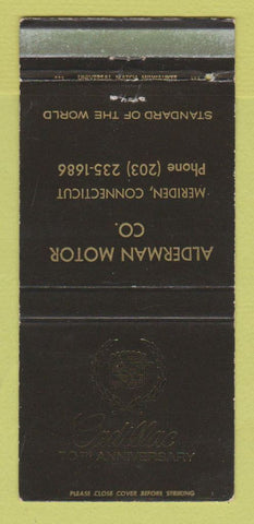 Matchbook Cover - Alderman Motors Cadillac Meriden CT WORN 30 Strike