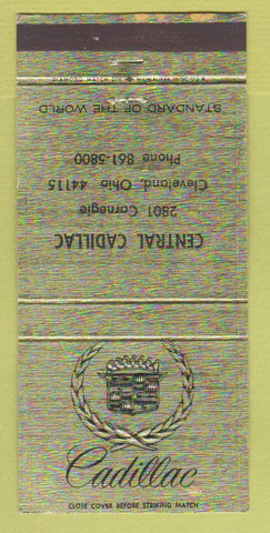 Matchbook Cover - Central Cadillac Cleveland OH 30 Strike