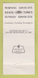 Matchbook Cover - State Times Baton Rouge LA Newspaper LSU Football 30 Strike