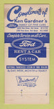 Matchbook Cover - Ken Gardner Ford Port Huron MI WORN 30 Strike
