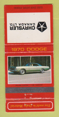 Matchbook Cover - 1970 Dodge Canada Polara 30 Strike