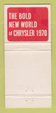 Matchbook Cover - 1970 Dodge Canada Polara 30 Strike