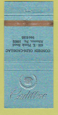 Matchbook Cover - Condrin Oldsmobile Cadillac Altoona PA WEAR 30 Strike