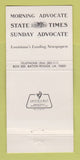 Matchbook Cover - State Times Baton Rouge LA Newspaper LSU 30 Strike