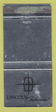 Matchbook Cover - Lincoln Continental Pringle Clarksburg WV WORN 30 Strike