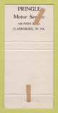 Matchbook Cover - Lincoln Continental Pringle Clarksburg WV WORN 30 Strike