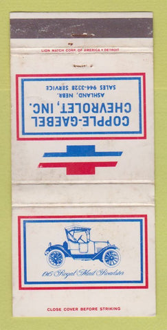 Matchbook Cover - Copple Gaebel Chevrolet Ashland NE WORN 30 Strike