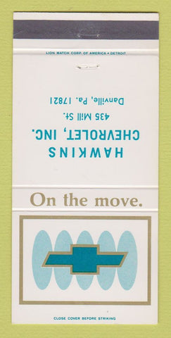 Matchbook Cover - Hawkins Chevrolet Danville PA 30 Strike
