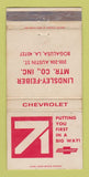 Matchbook Cover - 1971 Chevrolet Lindsley Feiber Bogalusa LA WORN 30 Strike