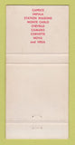Matchbook Cover - 1971 Chevrolet Lindsley Feiber Bogalusa LA WORN 30 Strike