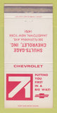 Matchbook Cover - 1971 Chevrolet Shults Gage Jamestown NY WEAR 30 Strike