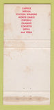 Matchbook Cover - 1971 Chevrolet Shults Gage Jamestown NY WEAR 30 Strike