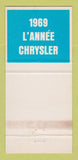 Matchbook Cover - 1969 Dodge Monaco Ruest Arsenault Rimouski QC WEAR 30 Strike