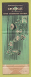 Matchbook Cover - Dodge Transmissions San Bernardino Riverside Indio CA