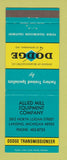 Matchbook Cover - Dodge Transmissions Allied Mill Equipment Lansing MI