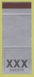 Matchbook Cover - XXX Zanders Paper Germany SILVER SAMPLE