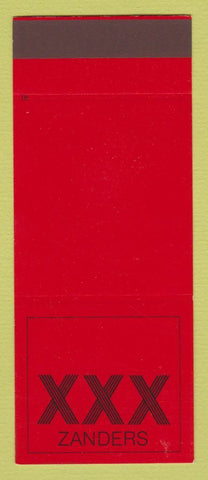 Matchbook Cover - XXX Zanders Paper Germany RED SAMPLE