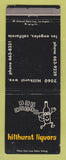 Matchbook Cover - Hillhurst Liquors Los Angeles CA WORN