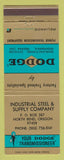 Matchbook Cover - Dodge Transmissions North Bend OR