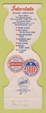 Matchbook Cover - Interstate Building Association Washington DC WEAR