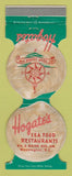 Matchbook Cover - Hogate's Seafood Restaurant Washington DC Jewelite