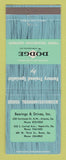 Matchbook Cover - Dodge Transmissions Atlanta Roma Hapeville GA