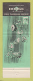 Matchbook Cover - Dodge Transmissions Fort Wayne IN